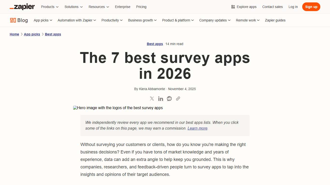 The 7 best online survey apps in 2026 Zapier